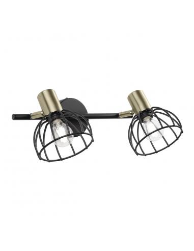 2L BERMEO MATTE BLACK WALL LIGHT 2 X 40W E-14