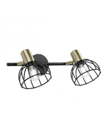 2L BERMEO MATTE BLACK WALL LIGHT 2 X 40W E-14