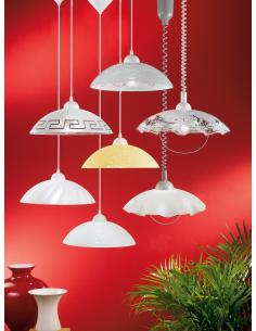 EGLO 3041 - VETRO Lámpara colgante de Cristal en Acrílico blanco y Vidrio satinado 2