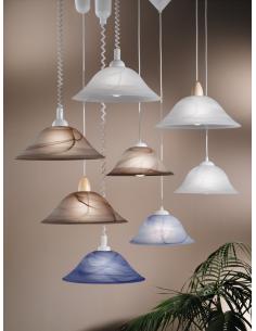 EGLO 3355 - ALESSANDRA Crystal Pendant Lamp in White Acrylic and Alabaster Glass 2