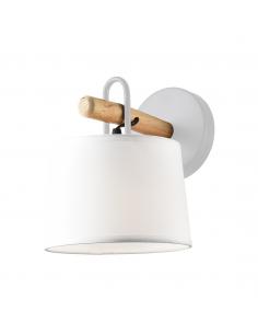 AROLAS WHITE-WOOD WALL LIGHT 1 X 60W E-27
