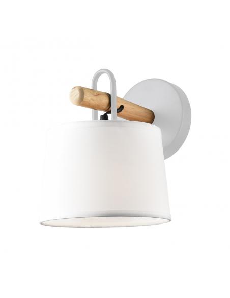 AROLAS WHITE-WOOD WALL LIGHT 1 X 60W E-27