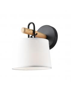 AROLAS BLACK-WOOD WALL LIGHT 1 X 60W E-27