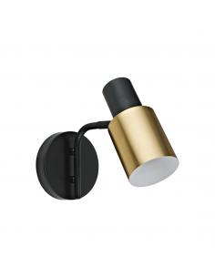1L MAENA BLACK-BRASS WALL LIGHT 1 X 40W E-14