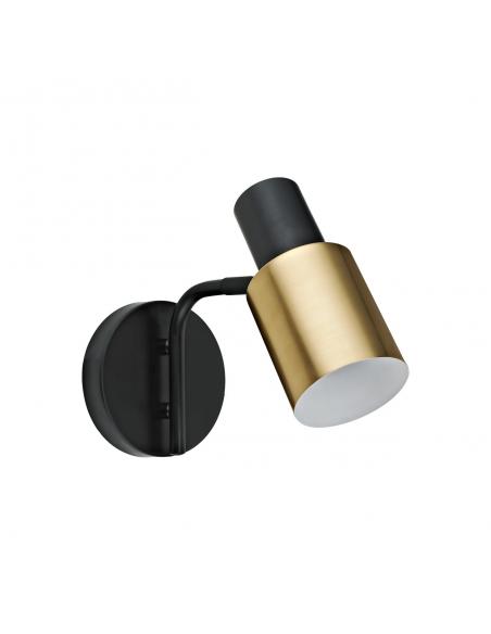 1L MAENA BLACK-BRASS WALL LIGHT 1 X 40W E-14