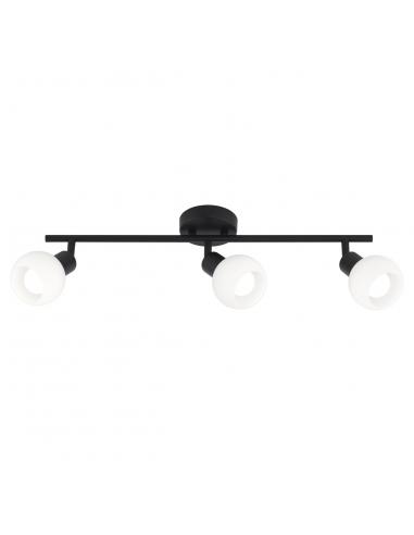 3L OPAL MATTE BLACK STRIP 3 X 40W E-14