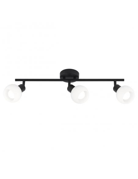 3L OPAL MATTE BLACK STRIP 3 X 40W E-14