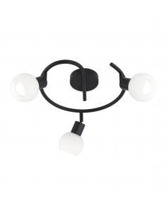 ROUND 3L OPAL MATTE BLACK 3 X 40W E-14
