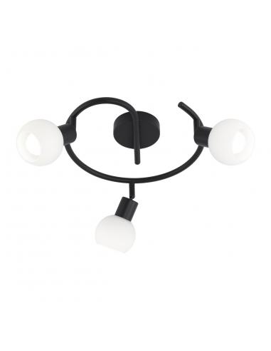 ROUND 3L OPAL MATTE BLACK 3 X 40W E-14
