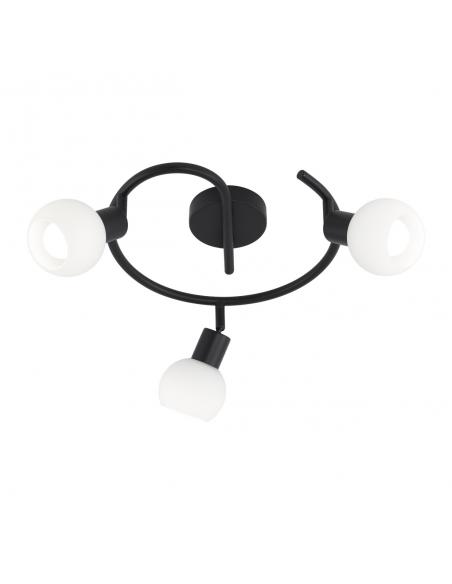 ROUND 3L OPAL MATTE BLACK 3 X 40W E-14