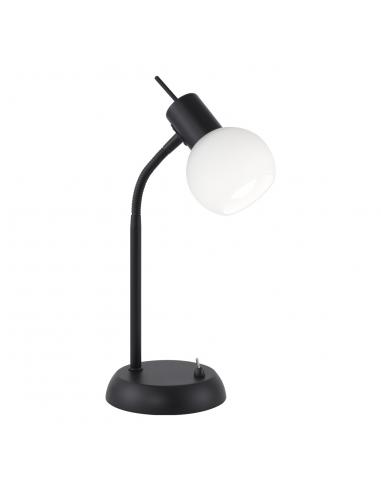 MATTE BLACK OPAL TABLE LIGHT 1 X 40W E-14