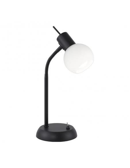 MATTE BLACK OPAL TABLE LIGHT 1 X 40W E-14