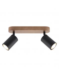 2L PIREO BLACK-WOOD STRIP 2 X 50W GU-10