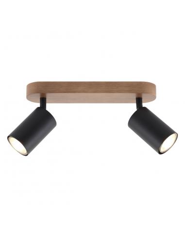 2L PIREO BLACK-WOOD STRIP 2 X 50W GU-10