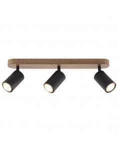 3L PIREO BLACK-WOOD STRIP 3 X 50W GU-10