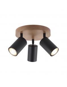 ROUND 3L PIREO BLACK-WOOD 3 X 50W GU-10