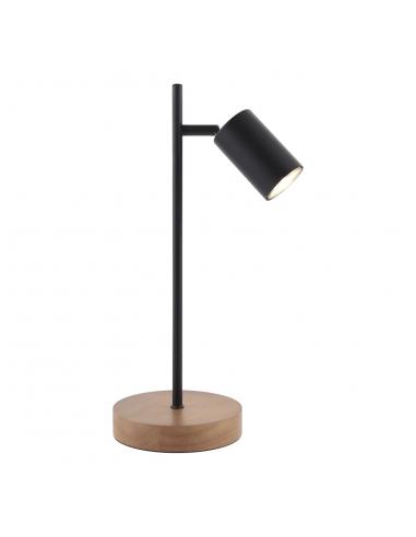 PIREO BLACK-WOOD TABLE LAMP 1 X 50W GU-10