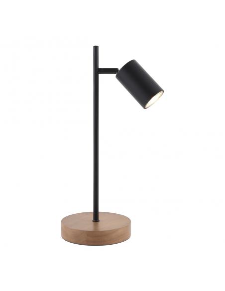 PIREO BLACK-WOOD TABLE LAMP 1 X 50W GU-10