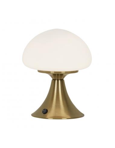MAGRIT BRASS-OPAL TABLE LAMP 1 X 25W G-9