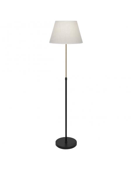 PIE SALON KENDAL NEGRO-LATÓN 1 X 60W E-27