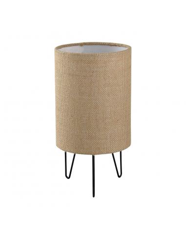BROWN FABRIC POLO TABLE LAMP