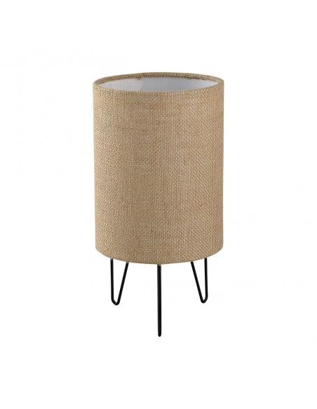 BROWN FABRIC POLO TABLE LAMP