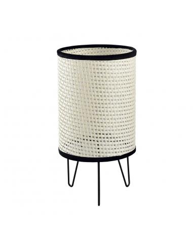 POLO TABLE LAMP NATURAL GRID