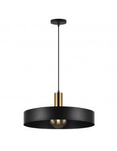 UMA BLACK AND BRASS PENDANT 1 X 60W E-27