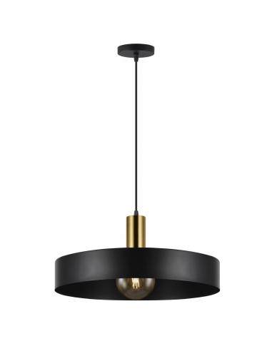 UMA BLACK AND BRASS PENDANT 1 X 60W E-27