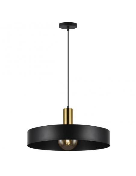 UMA BLACK AND BRASS PENDANT 1 X 60W E-27