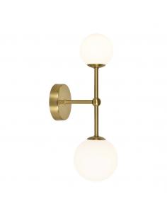 2L. COSMICA BRASS WALL LIGHT 2 X 28W G-9
