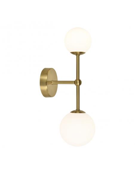 2L. COSMICA BRASS WALL LIGHT 2 X 28W G-9
