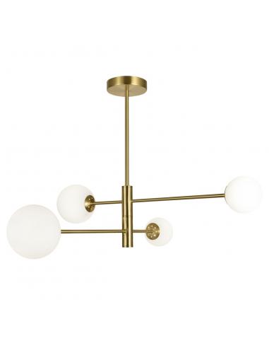 4L LAMP. COSMIC BRASS 4 X 28W G-9