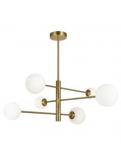 6L LAMP. COSMIC BRASS 6 X 28W G-9