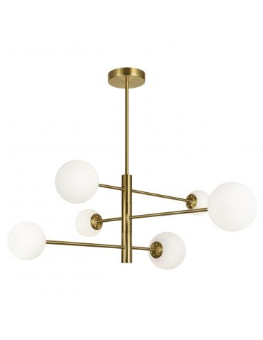 6L LAMP. COSMIC BRASS 6 X 28W G-9