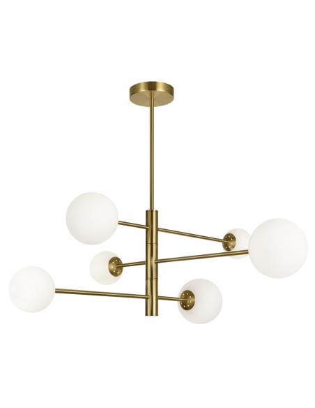6L LAMP. COSMIC BRASS 6 X 28W G-9