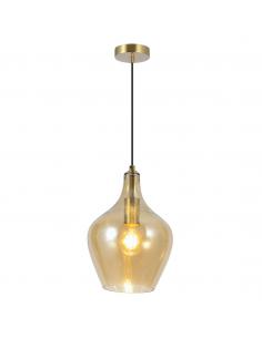 AINA BRASS PENDANT - AMBER 1 X 60W E-27
