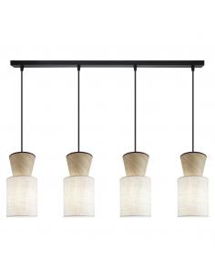 4L AOSTA BEIGE/WOOD BAR 4 X 60W E-27