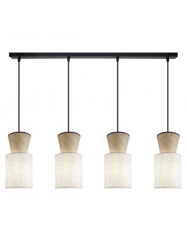 4L AOSTA BEIGE/WOOD BAR 4 X 60W E-27