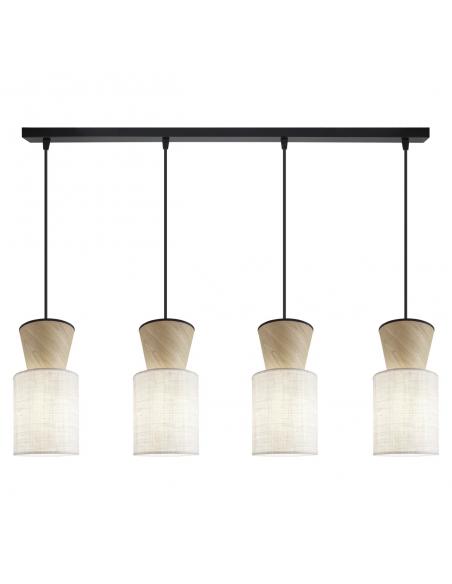 4L AOSTA BEIGE/WOOD BAR 4 X 60W E-27