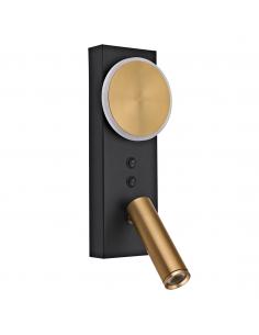 ARBAS BLACK-BRASS LED WALL LIGHT 8W 470LM 3000K