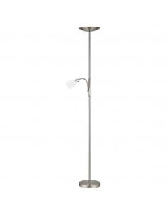 PIE SALON ATOS NIQUEL SATINADO LED 18W 4000K + 1X40W E-14