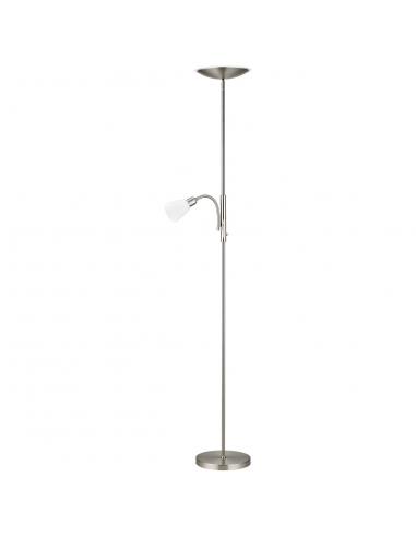 PIE SALON ATOS NIQUEL SATINADO LED 18W 4000K + 1X40W E-14