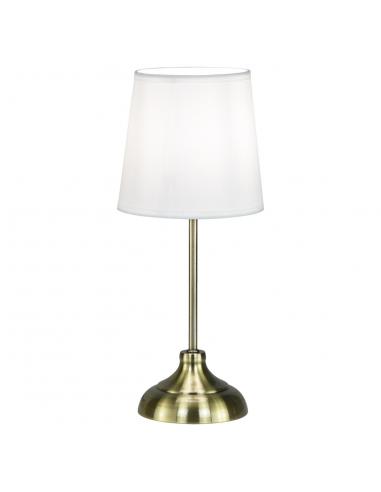 BOLTON LEATHER/WHITE TABLE LAMP 1 X 40W E-14