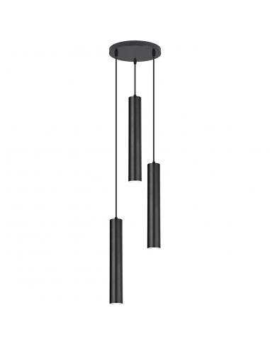 COLGANTE 3L. ANTIA NEGRO 3 X 40W GU-10