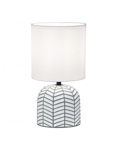 DARREN WHITE/GRAY TABLE LAMP 1 X 40W E-14