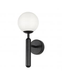 FICUS BLACK OPAL BALL WALL LIGHT 1 X 28W G-9