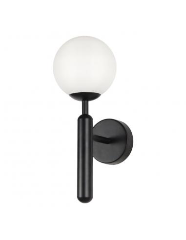 FICUS BLACK OPAL BALL WALL LIGHT 1 X 28W G-9