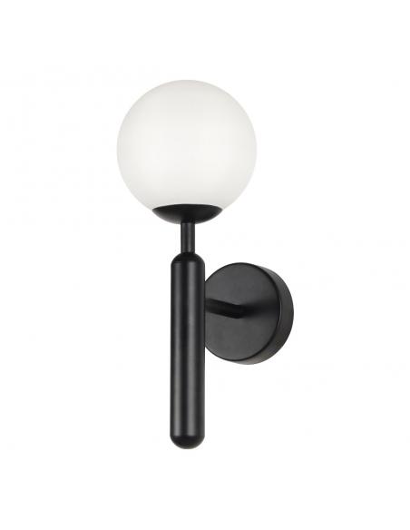 FICUS BLACK OPAL BALL WALL LIGHT 1 X 28W G-9