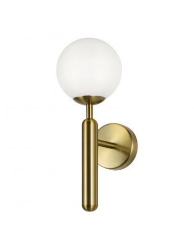 FICUS WALL LIGHT BRASS OPAL BALL 1 X 28W G-9